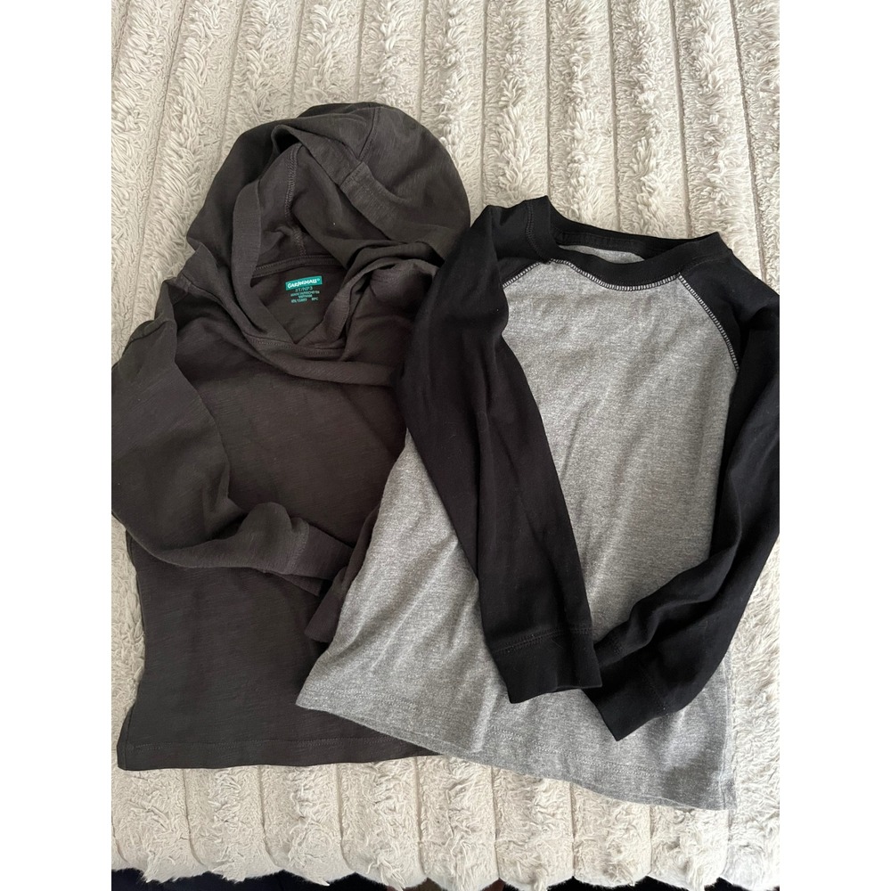 Bundle Cat & Jack Toddler Boys 3T Long Sleeve Hoodie & Raglan Shirt